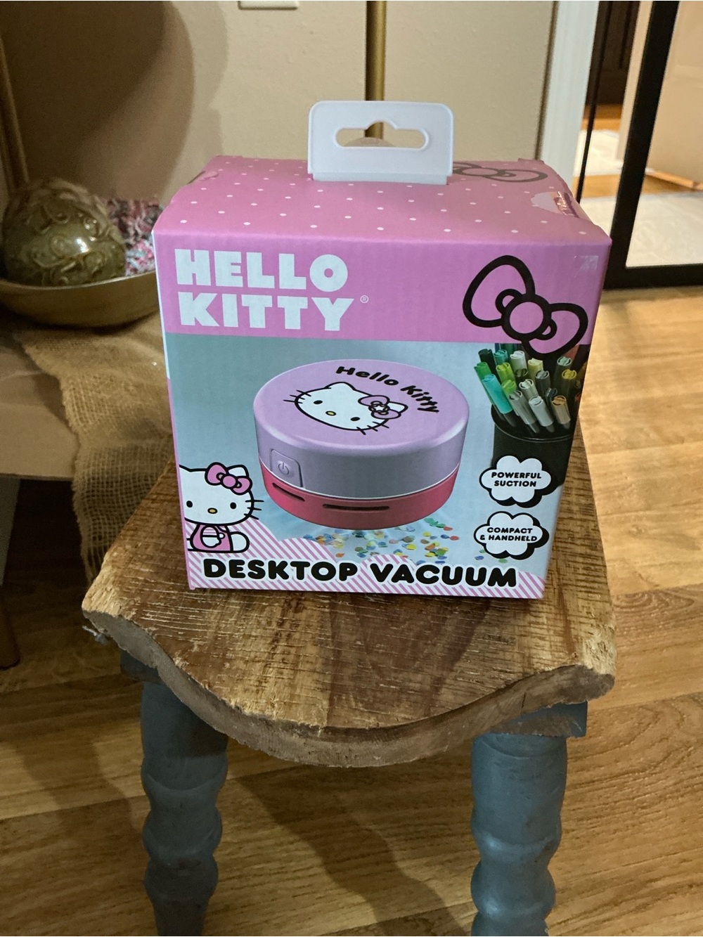 Hello Kitty Pink and Purple Desktop Mini Vacuum Cleaner